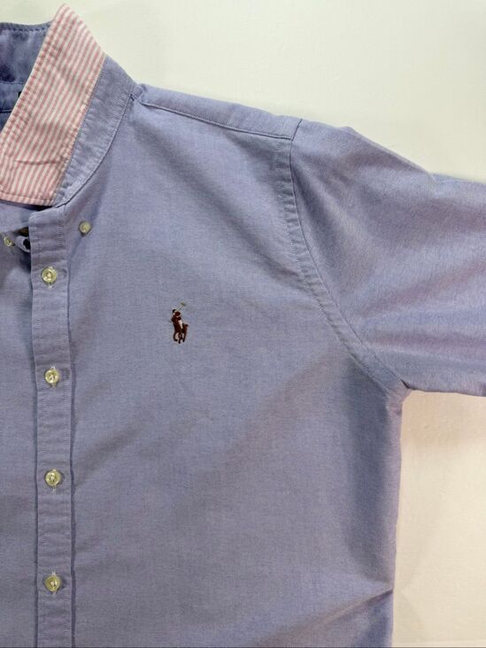 Ralph Lauren Tops - Ralph Lauren Sport Women’s Size 14 Purple Oxford Shirt Slim Fit Cotton Pony Logo